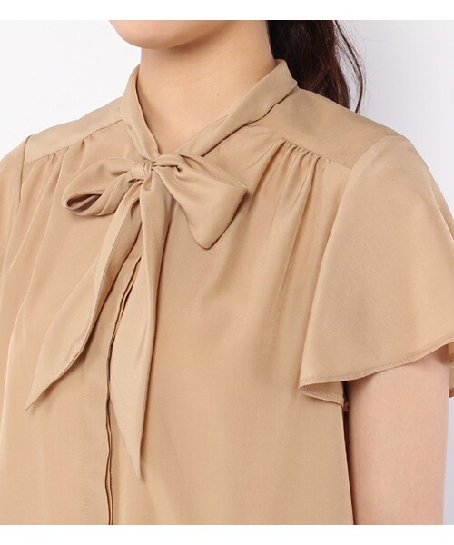 laboratory work（ラボラトリーワーク）の「リボンフレアスリーブブラウス（トップス・レディース・アイボリー/ベージュ/ダークイエロー・M）」の6枚目の写真