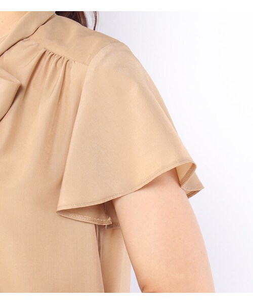 laboratory work（ラボラトリーワーク）の「リボンフレアスリーブブラウス（トップス・レディース・アイボリー/ベージュ/ダークイエロー・M）」の8枚目の写真