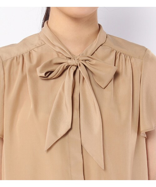 laboratory work（ラボラトリーワーク）の「リボンフレアスリーブブラウス（トップス・レディース・アイボリー/ベージュ/ダークイエロー・M）」の7枚目の写真