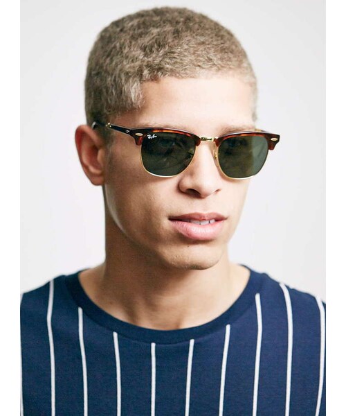 Ray-Ban（レイバン）の「Ray-Ban Brown Folding Clubmaster Sunglasses（サングラス・メンズ・Brown・000）」の3枚目の写真