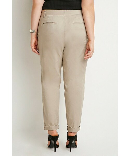 FOREVER 21（フォーエバー トゥエンティーワン）の「FOREVER 21+ Classic Chino Pants（その他パンツ・レディース・Beige/Green・X-Large/1X/2X/3X）」の9枚目の写真