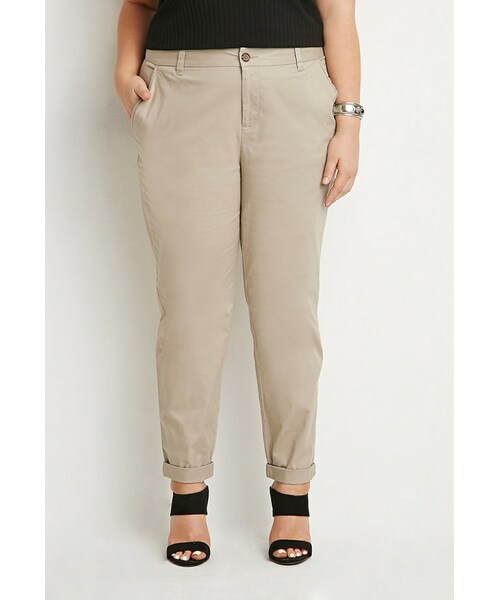 FOREVER 21（フォーエバー トゥエンティーワン）の「FOREVER 21+ Classic Chino Pants（その他パンツ・レディース・Beige/Green・X-Large/1X/2X/3X）」の7枚目の写真