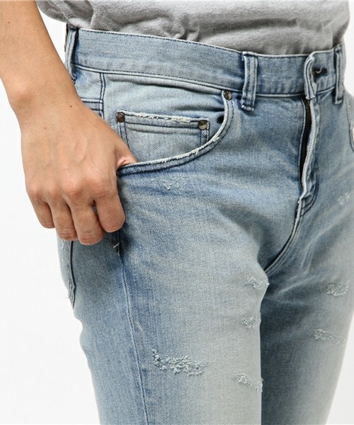 DIET BUTCHER(ダイエットブッチャー)の「DIET BUTCHER SLIM SKIN ダメージストレッチデニム(デニムパンツ・メンズ・ブラック/ダークブルー・1/2/3)」の10枚目の写真