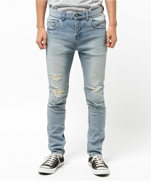 DIET BUTCHER(ダイエットブッチャー)の「DIET BUTCHER SLIM SKIN ダメージストレッチデニム(デニムパンツ・メンズ・ブラック/ダークブルー・1/2/3)」の7枚目の写真