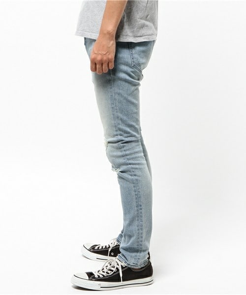 DIET BUTCHER(ダイエットブッチャー)の「DIET BUTCHER SLIM SKIN ダメージストレッチデニム(デニムパンツ・メンズ・ブラック/ダークブルー・1/2/3)」の5枚目の写真