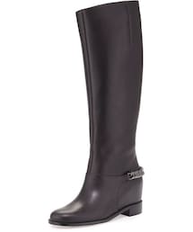 Christian Louboutin | Christian Louboutin Cate Hidden-Wedge Red Sole Boot, Black(ブーツ)