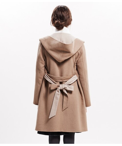 ROPE' PICNIC(ロペピクニック)の「ダブルフェイスフードガウンコート(ジャケット/アウター・レディース・グレー/キャメル・38)」の5枚目の写真
