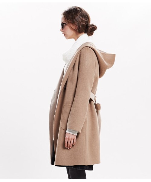 ROPE' PICNIC(ロペピクニック)の「ダブルフェイスフードガウンコート(ジャケット/アウター・レディース・グレー/キャメル・38)」の4枚目の写真
