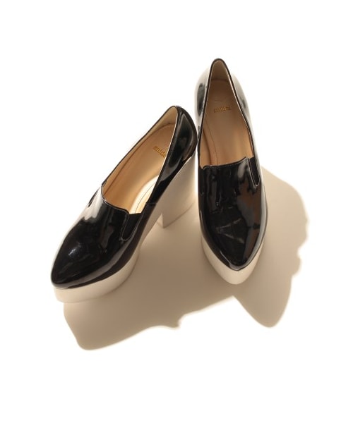 SNIDEL(スナイデル)の「スリッポンヒールパンプス(パンプス・レディース・ORG/BLKxWHT/BLK・S/M/L)」の2枚目の写真