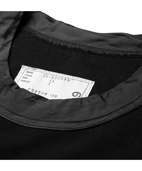Sacai(サカイ)の「Sacai Shell-Trimmed Cotton-Jersey T-Shirt(Tシャツ/カットソー・メンズ・Black/Gray・1/2/3/4)」の4枚目の写真