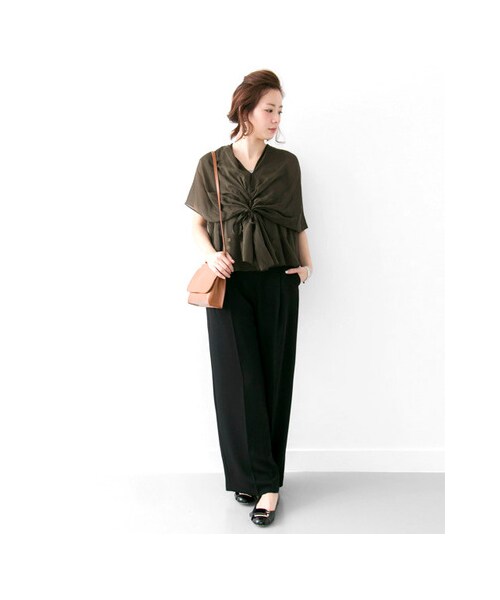 URBAN RESEARCH（アーバンリサーチ）の「Yanganny 3WAYブラウス（トップス・レディース・ブラック/カーキ/ギンガム・38）」の10枚目の写真