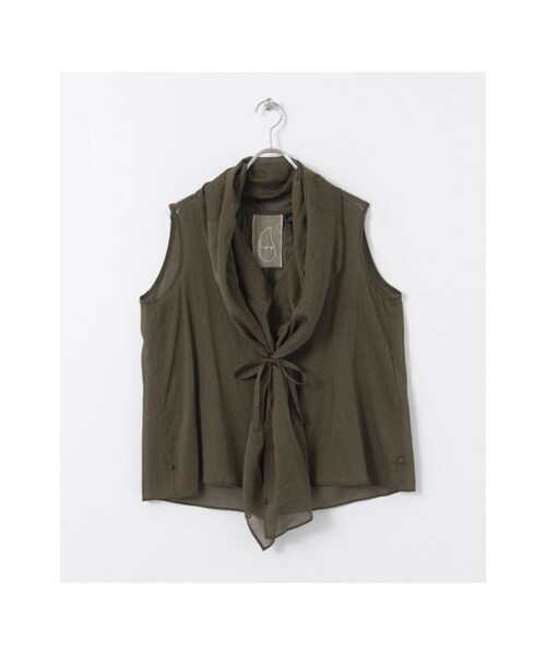 URBAN RESEARCH（アーバンリサーチ）の「Yanganny 3WAYブラウス（トップス・レディース・ブラック/カーキ/ギンガム・38）」の2枚目の写真