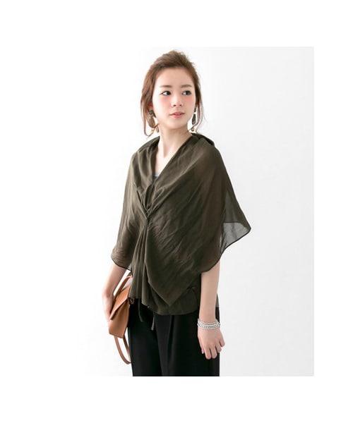 URBAN RESEARCH（アーバンリサーチ）の「Yanganny 3WAYブラウス（トップス・レディース・ブラック/カーキ/ギンガム・38）」の11枚目の写真