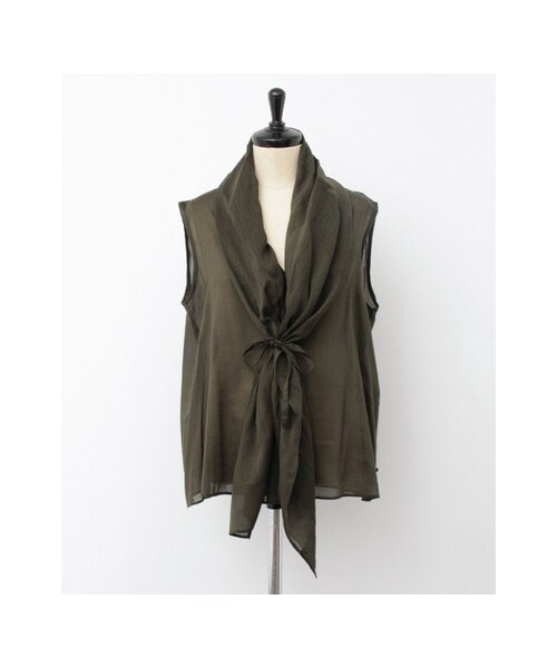 URBAN RESEARCH（アーバンリサーチ）の「Yanganny 3WAYブラウス（トップス・レディース・ブラック/カーキ/ギンガム・38）」の15枚目の写真