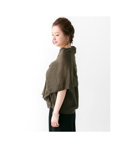 URBAN RESEARCH（アーバンリサーチ）の「Yanganny 3WAYブラウス（トップス・レディース・ブラック/カーキ/ギンガム・38）」の13枚目の写真