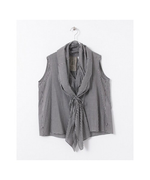 URBAN RESEARCH（アーバンリサーチ）の「Yanganny 3WAYブラウス（トップス・レディース・ブラック/カーキ/ギンガム・38）」の3枚目の写真