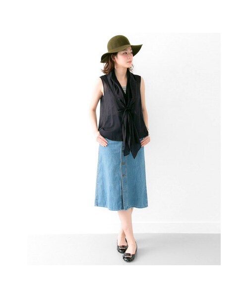 URBAN RESEARCH（アーバンリサーチ）の「Yanganny 3WAYブラウス（トップス・レディース・ブラック/カーキ/ギンガム・38）」の5枚目の写真