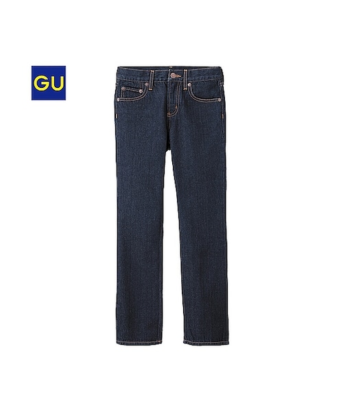 GU（ジーユー）の「（GU）レギュラーフィットストレートジーンズ（KIDS ⁄ BOYSボトムス・キッズ・BLUE/NAVY・140/110/150/120/130）」の2枚目の写真
