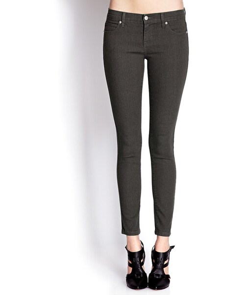 FOREVER 21(フォーエバー トゥエンティーワン)の「FOREVER 21 Favorite Ankle-Length Skinny Jeans(デニムパンツ・レディース・Gray・24/25/26/27/28/29/30)」の4枚目の写真