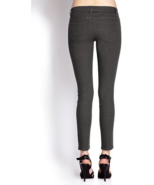 FOREVER 21(フォーエバー トゥエンティーワン)の「FOREVER 21 Favorite Ankle-Length Skinny Jeans(デニムパンツ・レディース・Gray・24/25/26/27/28/29/30)」の3枚目の写真
