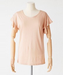 DHOLIC | ラウンドネックフリルスリーブTシャツ(Tシャツ/カットソー)