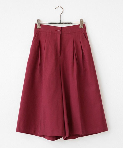 DHOLIC（ディーホリック）の「ディープカラーハーフ丈ガウチョパンツ（その他パンツ・レディース・ブラックグレー/ワイン/ディープグリーン/ネイビー・FREE）」の4枚目の写真