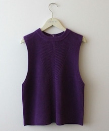 NINE | NINE　コットンリネンノースリーブニット(ニット/セーター)