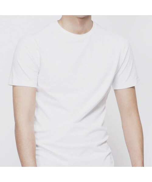 Bread & Boxersの「BREAD & BOXERS圓領短袖上衣-白/男（その他・メンズ・白・S/M/L/XL）」の2枚目の写真