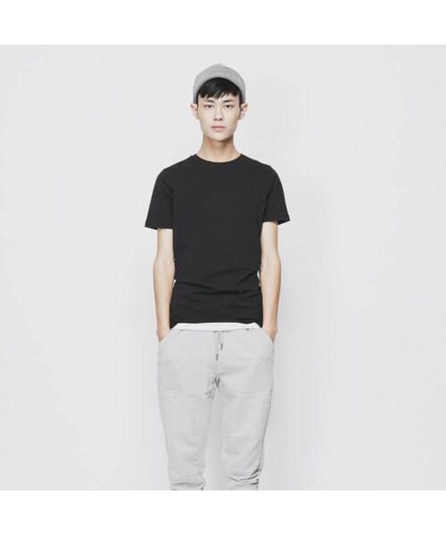 Bread & Boxersの「BREAD & BOXERS圓領短袖上衣-黑/男（その他・メンズ・黑・S/M/L/XL）」の3枚目の写真