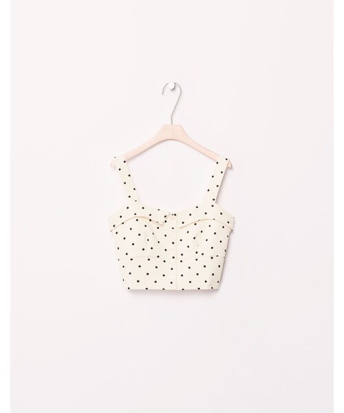 PAZZO（パッゾ）の「復古赫本點點排釦小背心（その他・白底黑點/黑底白點）」の5枚目の写真