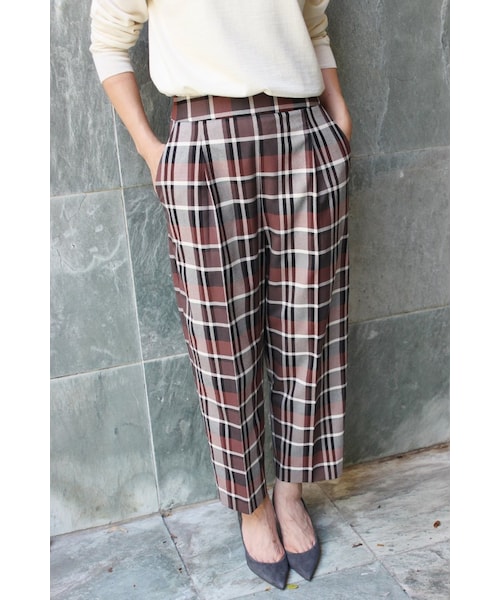 IENA（イエナ）の「《予約》チェック ペグトップパンツ◇（）」 - WEAR