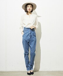 【モードな女らしさ】Mame マメ コットン ハイウエスト パンツ Mame Kurogouchi ​/ 新作アイテム入荷 “Viscose Hemp High
