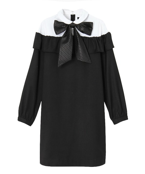 PAMEO POSE（パメオポーズ）の「SWINGING DRESS（ワンピース・レディース・グレー/ブラック/レッド・F）」の2枚目の写真