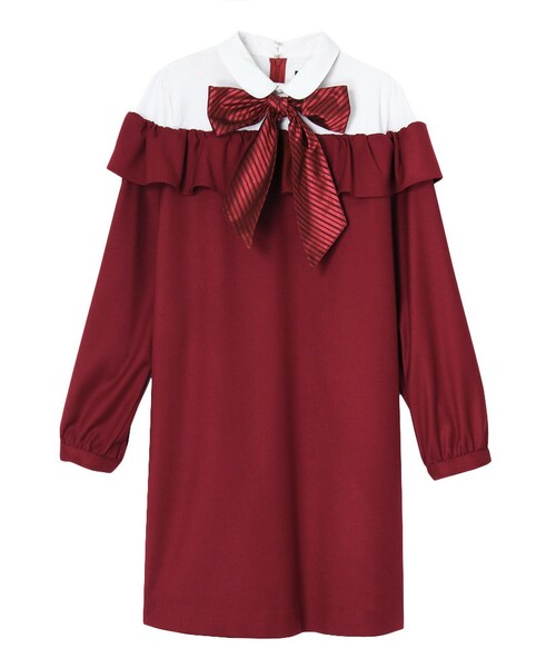 PAMEO POSE（パメオポーズ）の「SWINGING DRESS（ワンピース・レディース・グレー/ブラック/レッド・F）」の3枚目の写真