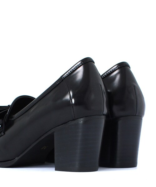 RANDA(ランダ)の「camille bis RANDA/2WAYヒールアップリボンローファー(シューズ・レディース・ブラック/ダークブラウン・S/M/L/LL)」の6枚目の写真