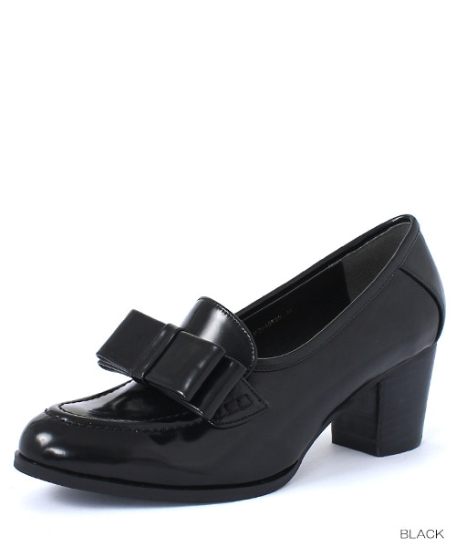 RANDA(ランダ)の「camille bis RANDA/2WAYヒールアップリボンローファー(シューズ・レディース・ブラック/ダークブラウン・S/M/L/LL)」の1枚目の写真