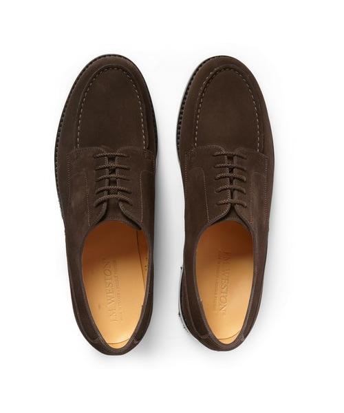 J.M. WESTON（ジェイエムウエストン）の「Goodyear®-Welted Suede Derby Shoes（シューズ・メンズ・Brown・UK 6/UK 7Coming soon/UK 8/UK 9/UK 10/UK 11/UK 12/UK 13）」の6枚目の写真