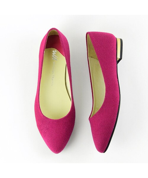 WA ORiental TRaffic(ダブルエーオリエンタルトラフィック)の「ポインテッドフラットパンプス(シューズ・レディース・ブラック/グレー/ピンク・34/35/36/37/38/39/40/41/42)」の3枚目の写真