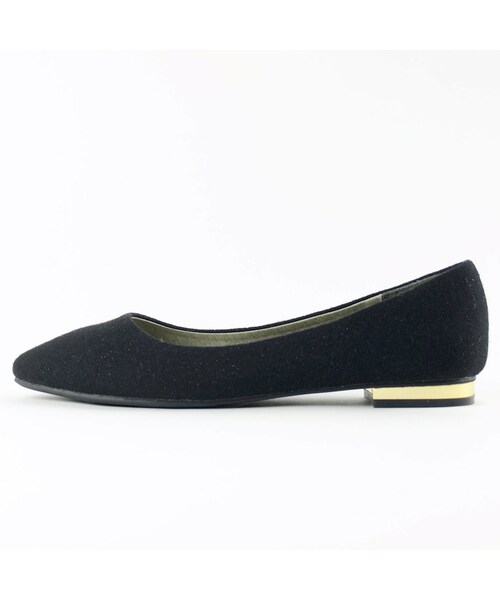 WA ORiental TRaffic(ダブルエーオリエンタルトラフィック)の「ポインテッドフラットパンプス(シューズ・レディース・ブラック/グレー/ピンク・34/35/36/37/38/39/40/41/42)」の4枚目の写真