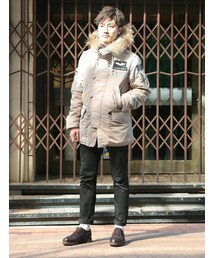 アヴィレックス ブラックナイツN-3B、希少２XL ワッペン、B-57、ベージュ 20150730012625761_215.jpg
