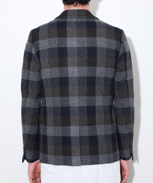08sircus（ゼロエイトサーカス）の「oil cut block check jacket（その他・メンズ・GRY・1/2）」の4枚目の写真