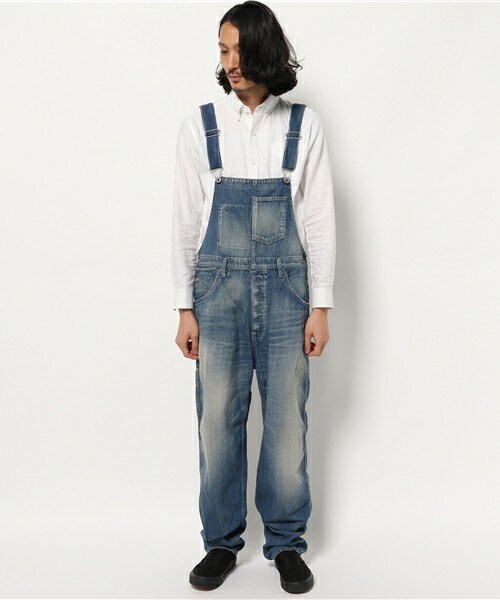 Johnbull Private labo（ジョンブルプライベートラボ）の「デニムオーバーオール（サロペット/オーバーオール・メンズ・ブルー系その他・MEDIUM/LARGE/SMALL）」の2枚目の写真