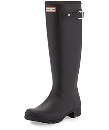 HUNTER | Hunter Boot Tour Traveler Rubber Rain Boot, Black(ブーツ)