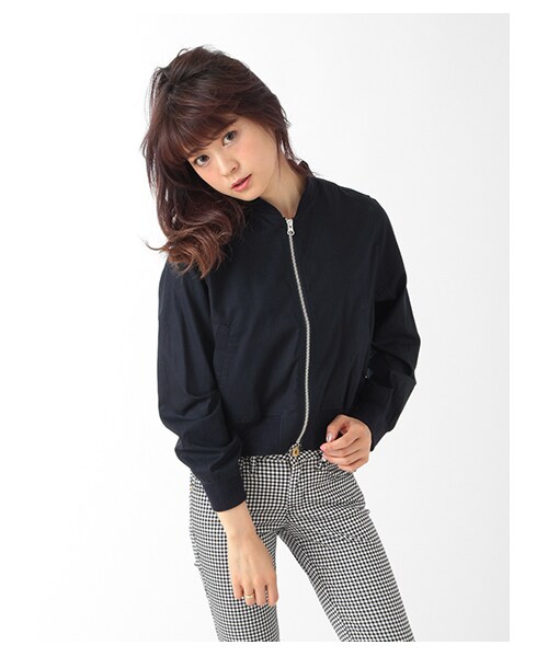 earth music&ecology（アースミュージックアンドエコロジー）の「シャツブルゾン（ジャケット/アウター・レディース・オフホワイト/カーキ/ネイビー・S/M）」の3枚目の写真