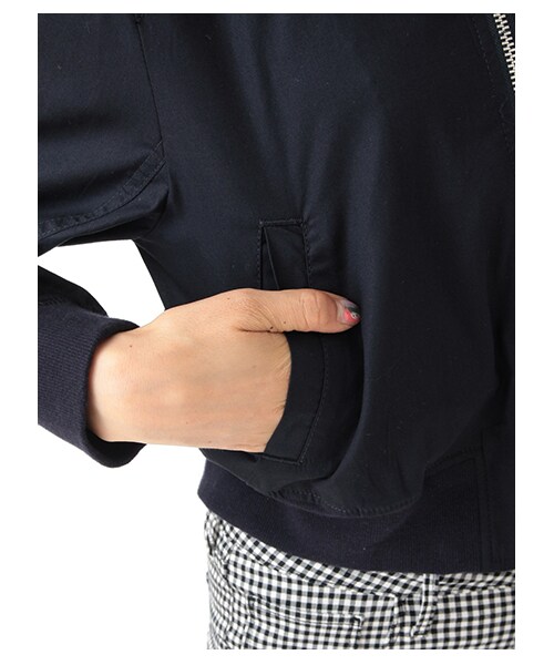 earth music&ecology（アースミュージックアンドエコロジー）の「シャツブルゾン（ジャケット/アウター・レディース・オフホワイト/カーキ/ネイビー・S/M）」の9枚目の写真