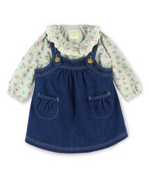 BRANSHES | デニムニットベビースーツ　女の子用(ロンパース)