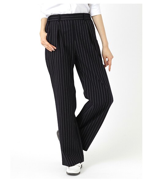 earth music&ecology（アースミュージックアンドエコロジー）の「ワイドパンツ（パンツ・レディース・ブラック/ネイビー・S/M）」の3枚目の写真