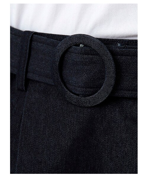 earth music&ecology（アースミュージックアンドエコロジー）の「ベルト付きデニムタイトスカート（スカート・レディース・インディゴ/ストライプ・S）」の7枚目の写真