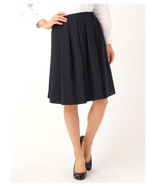 earth music&ecology（アースミュージックアンドエコロジー）の「ミディタックキュロットパンツ（パンツ・レディース・オフホワイト/ブラック/ベージュ/ブルー/ネイビー・F）」の5枚目の写真