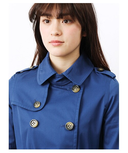 earth music&ecology(アースミュージックアンドエコロジー)の「ロングトレンチコート(ジャケット/アウター・レディース・ベージュ/イエロー/サックスブルー/ロイヤルブルー/ネイビー・S/M)」の10枚目の写真